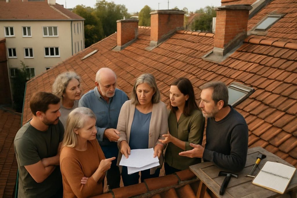 Découvrez qui est responsable du paiement des travaux pour une toiture commune sans copropriété et quelles sont les règles à suivre.