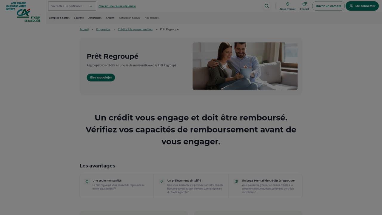 Crédit Agricole, Prêt Regroupé